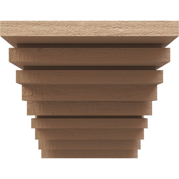 12in. W X 24in. D X 12in. H Series 3 Wide Landon Rough Cedar Woodgrain TimberThane Corbel, Prmd Tan